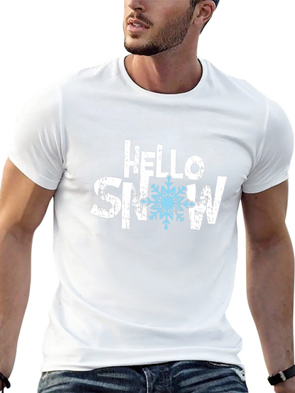 Hello Snow Black Graphic Tee