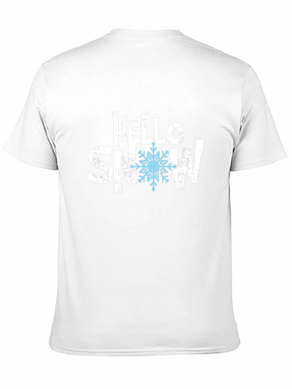 Hello Snow Black Graphic Tee