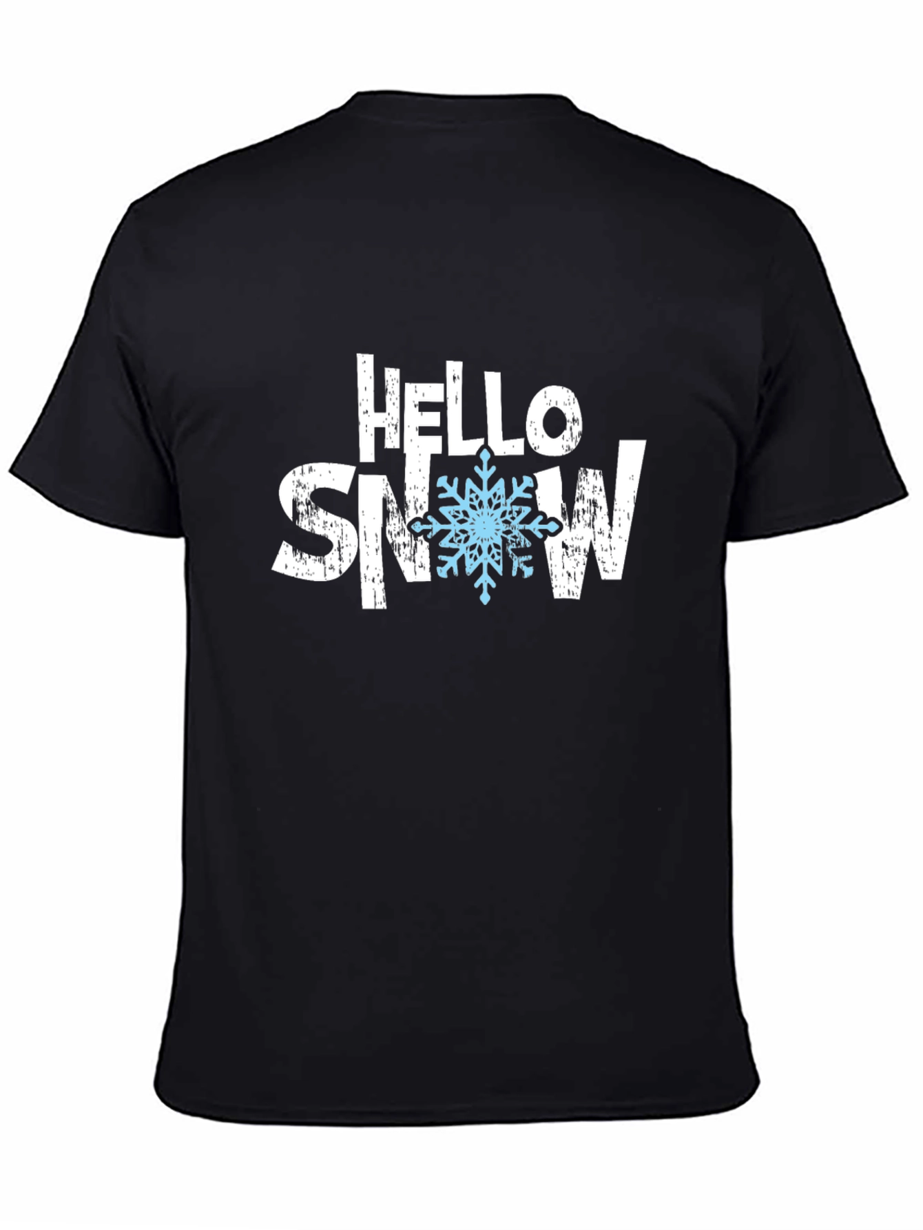 Hello Snow Black Graphic Tee