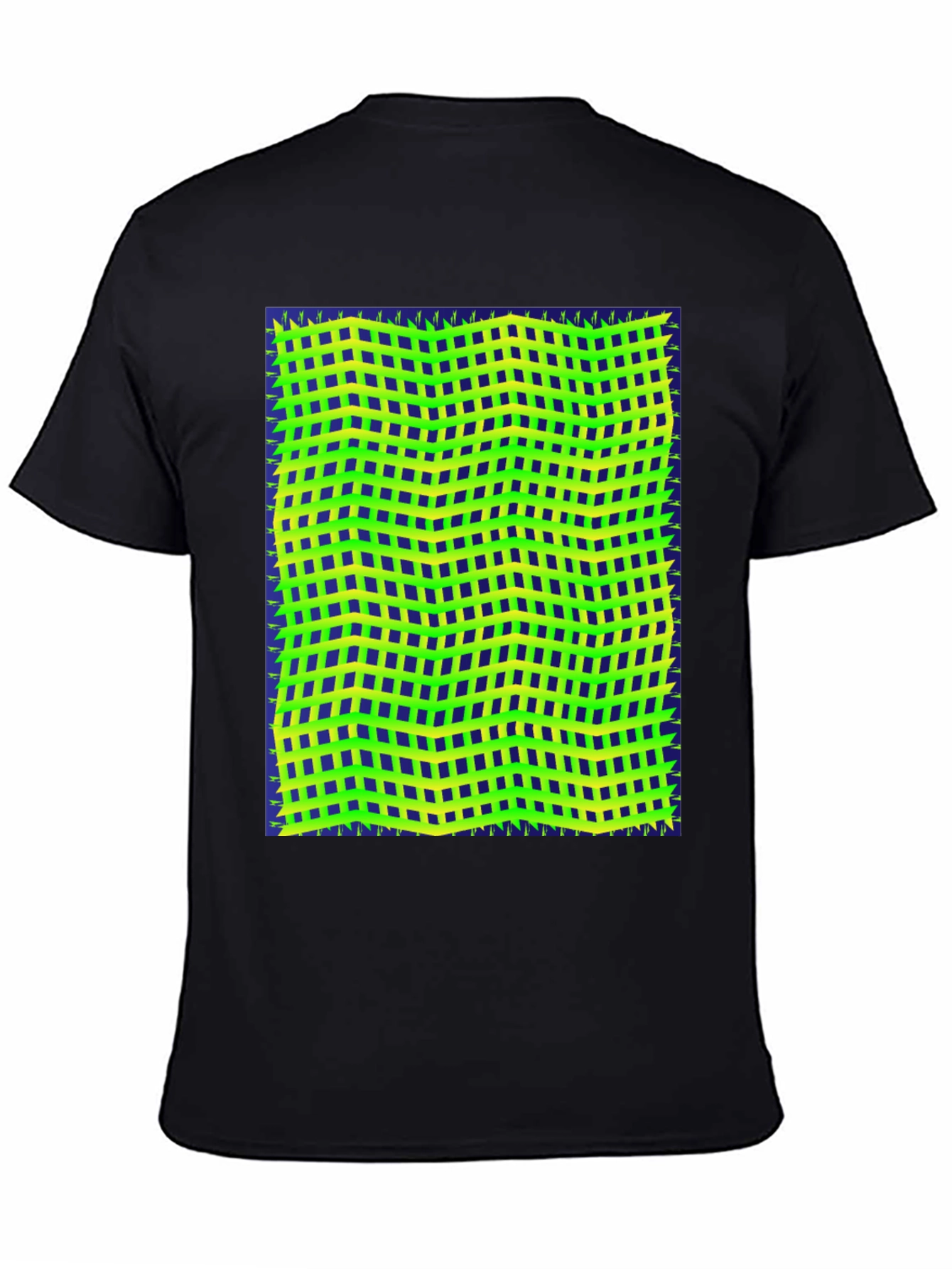 Retro Geometric Grid T-Shirt - Unique Graphic Tee