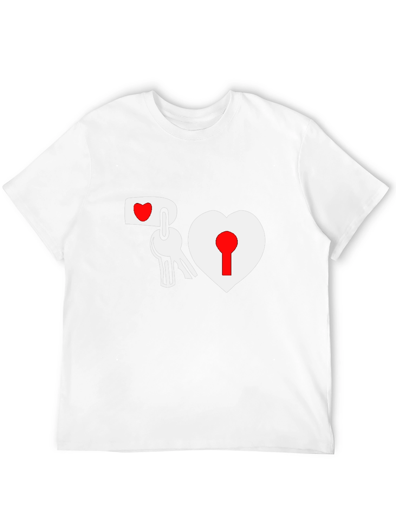 Heart Lock & Key Black Graphic Tee