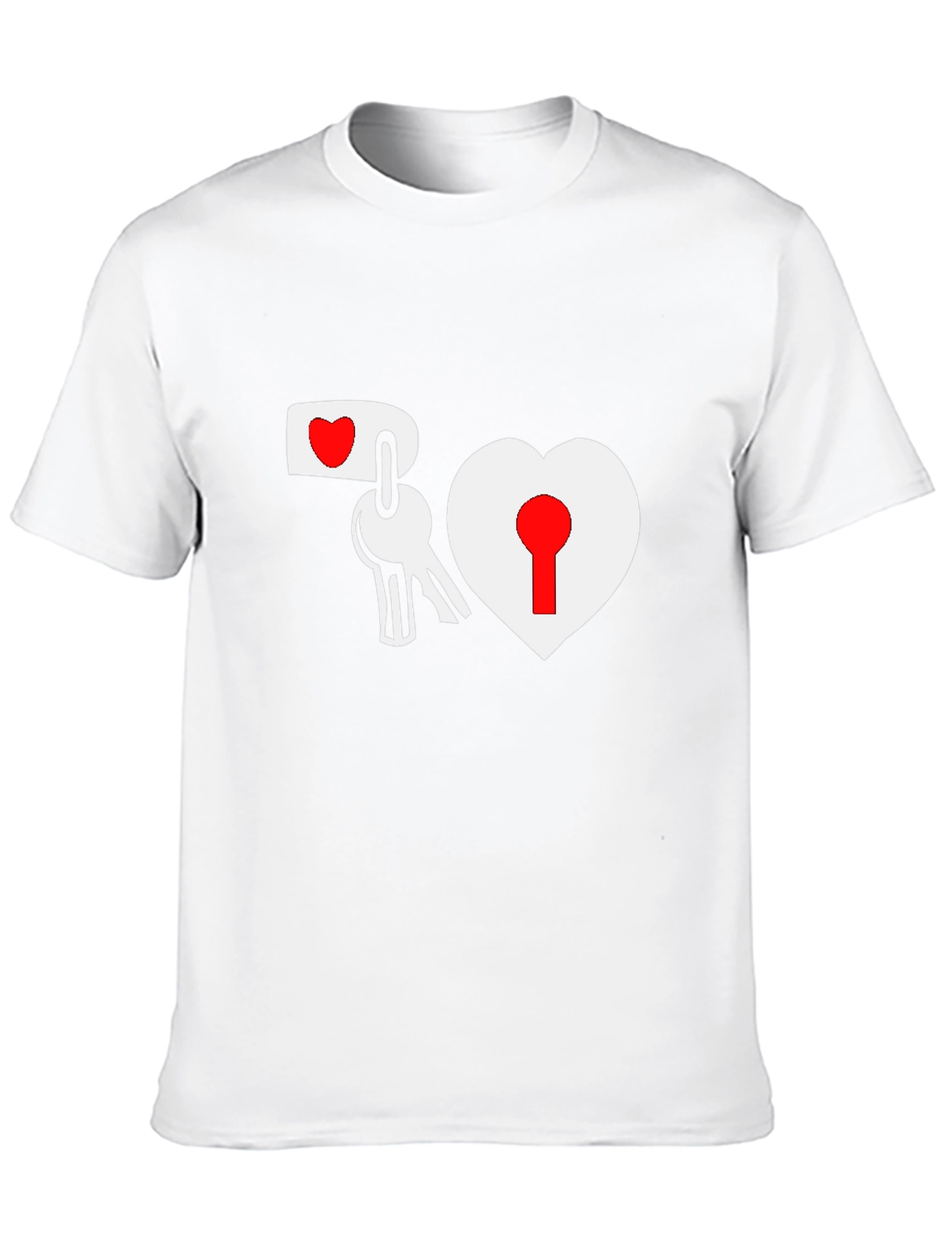 Heart Lock & Key Black Graphic Tee