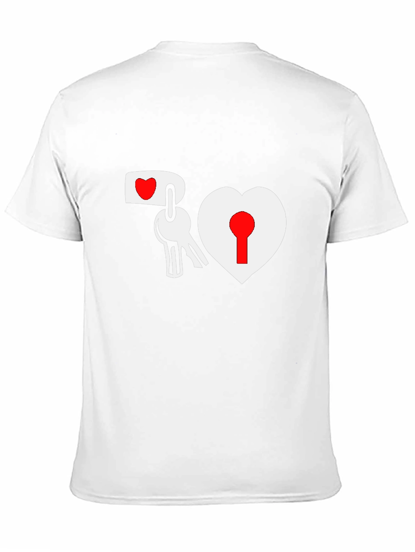 Heart Lock & Key Black Graphic Tee