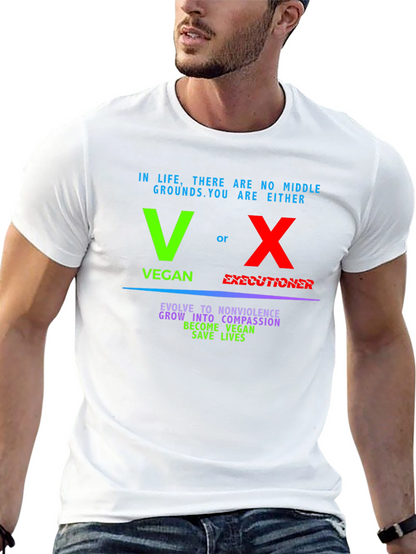 Vegan vs Executioner Graphic T-Shirt