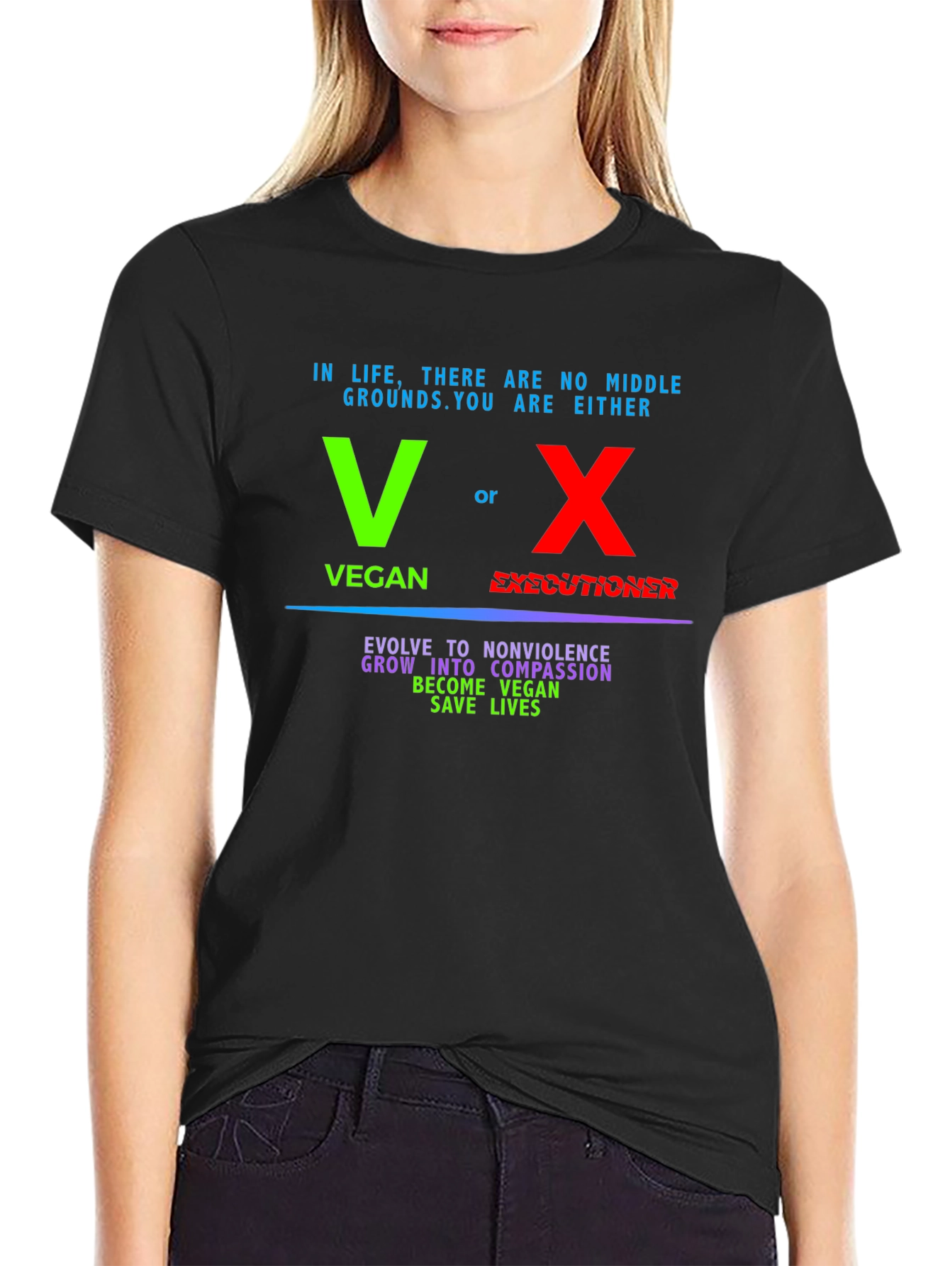 Vegan vs Executioner Graphic T-Shirt