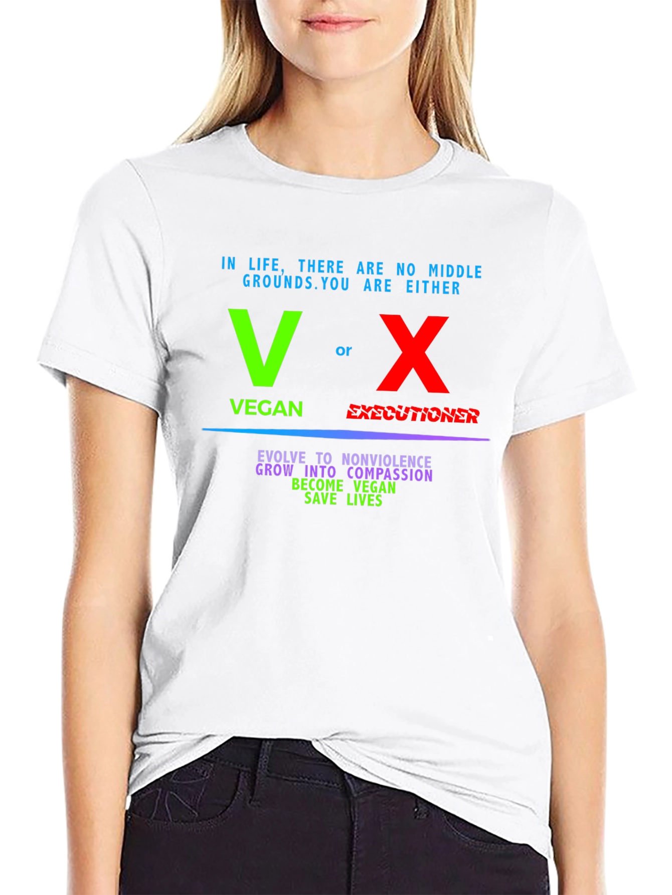 Vegan vs Executioner Graphic T-Shirt