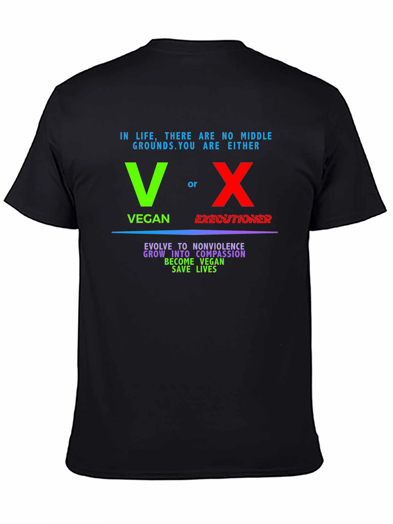 Vegan vs Executioner Graphic T-Shirt