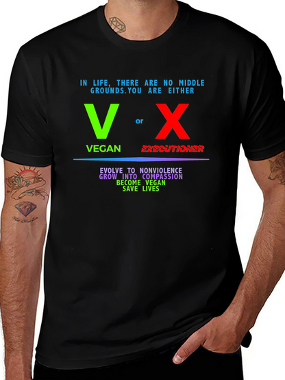 Vegan vs Executioner Graphic T-Shirt