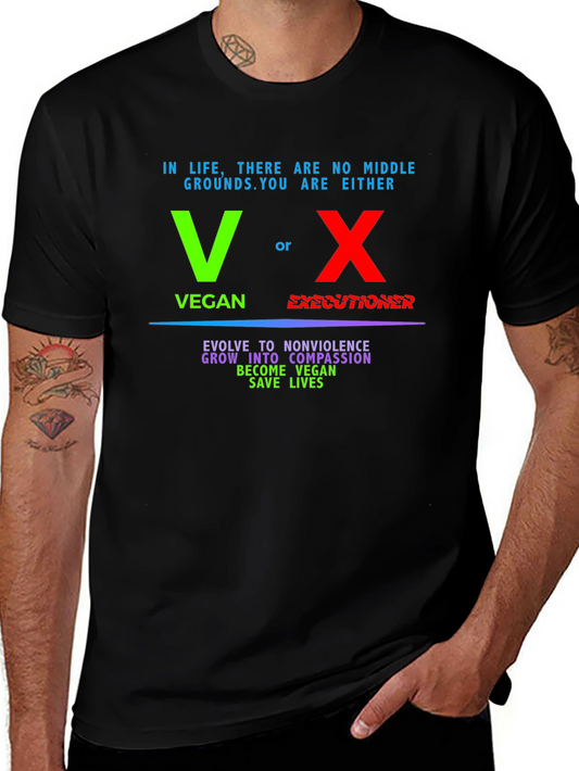 Vegan vs Executioner Graphic T-Shirt
