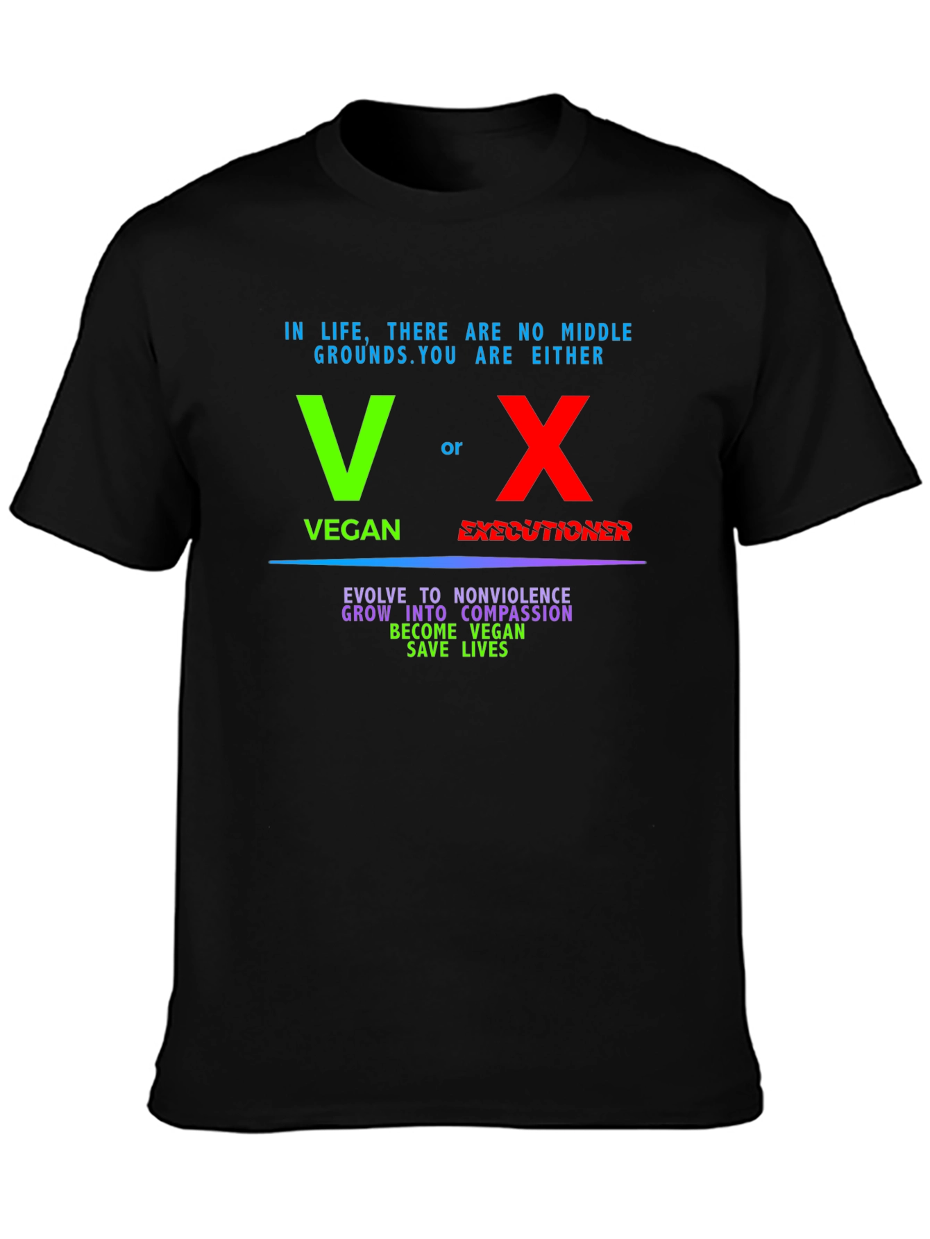 Vegan vs Executioner Graphic T-Shirt