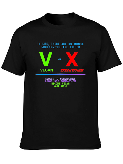 Vegan vs Executioner Graphic T-Shirt