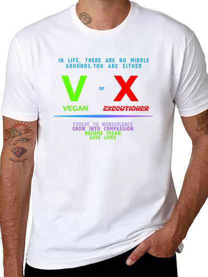 Vegan vs Executioner Graphic T-Shirt