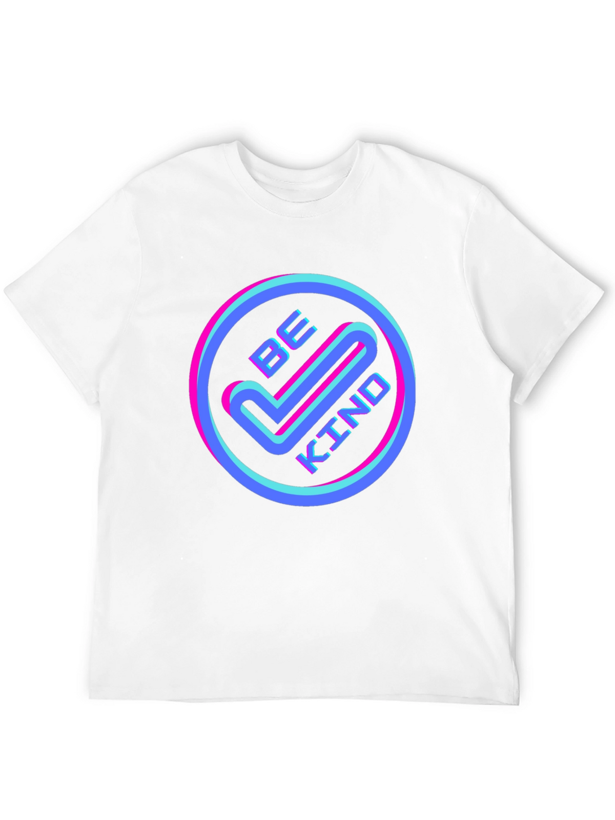 Be Kind Graphic Tee - Retro Neon Design