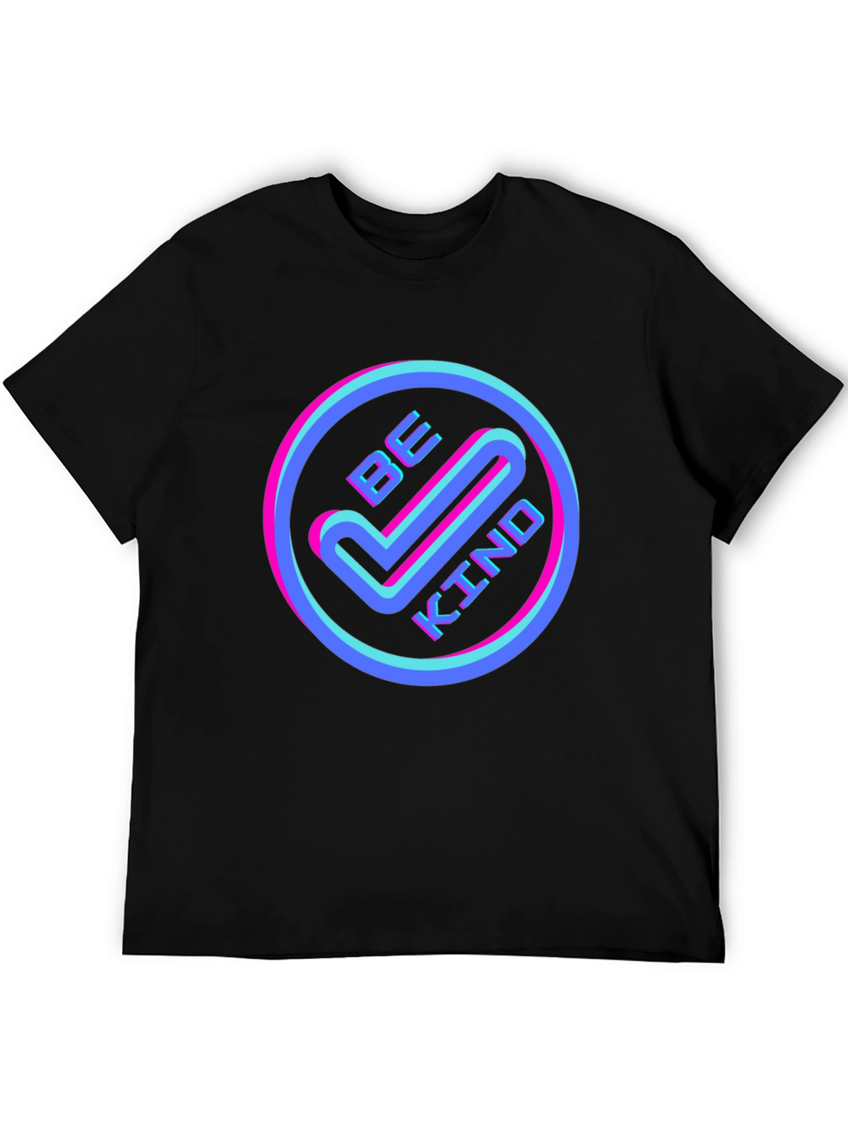 Be Kind Graphic Tee - Retro Neon Design