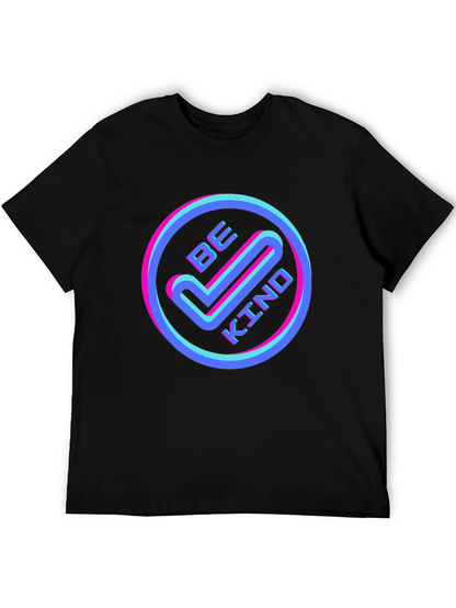 Be Kind Graphic Tee - Retro Neon Design
