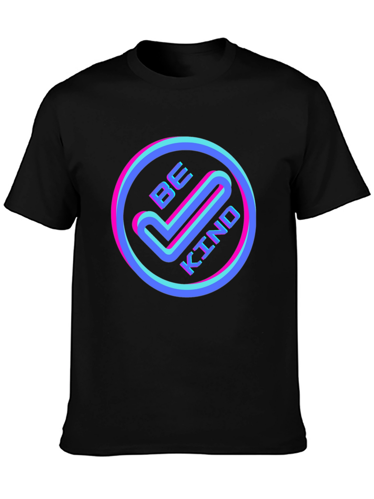 Be Kind Graphic Tee - Retro Neon Design