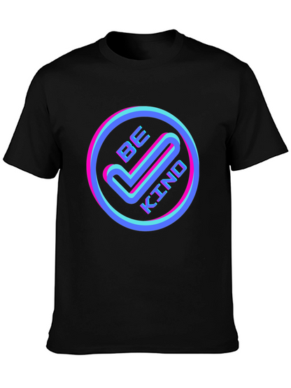Be Kind Graphic Tee - Retro Neon Design