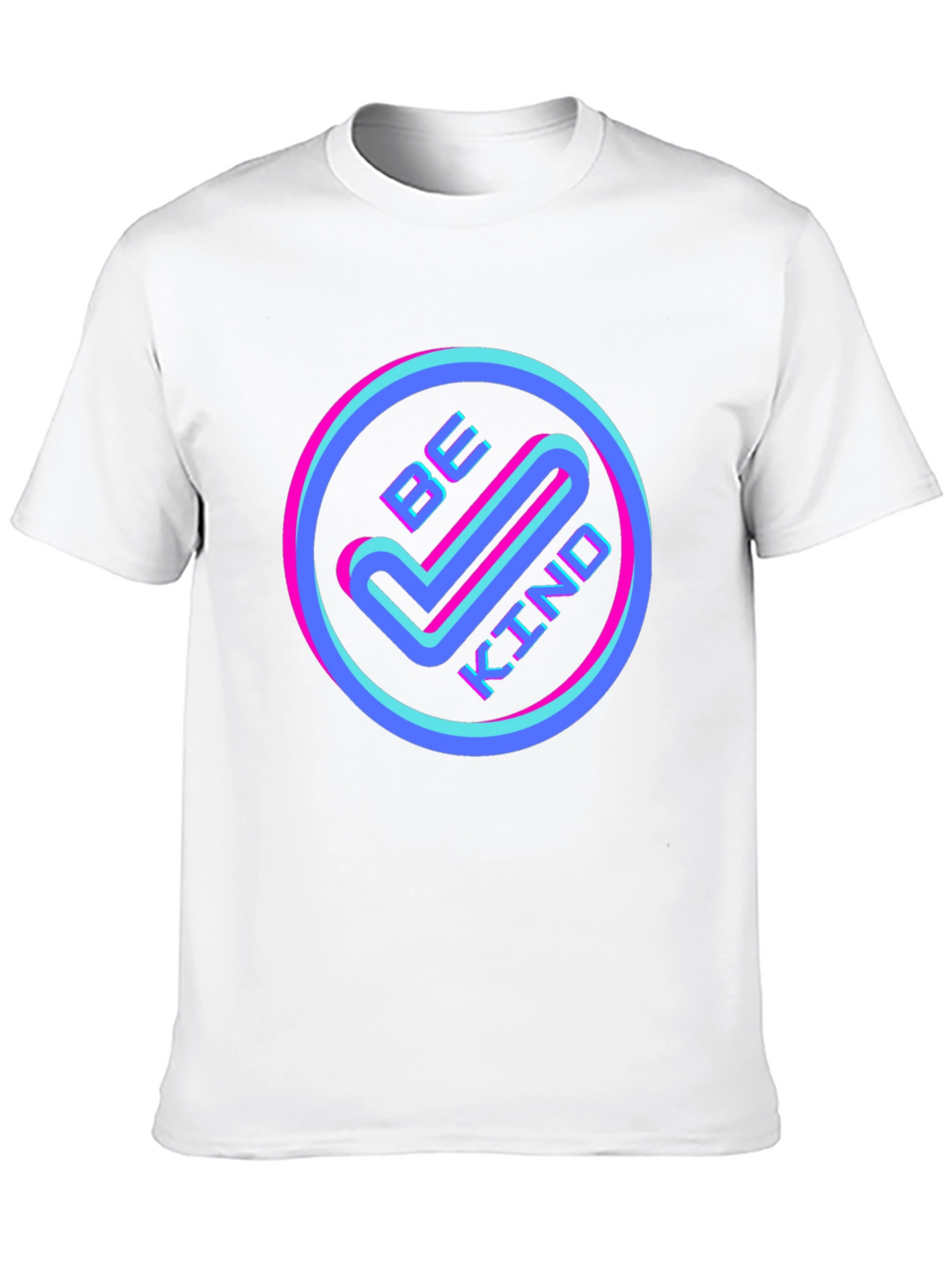 Be Kind Graphic Tee - Retro Neon Design