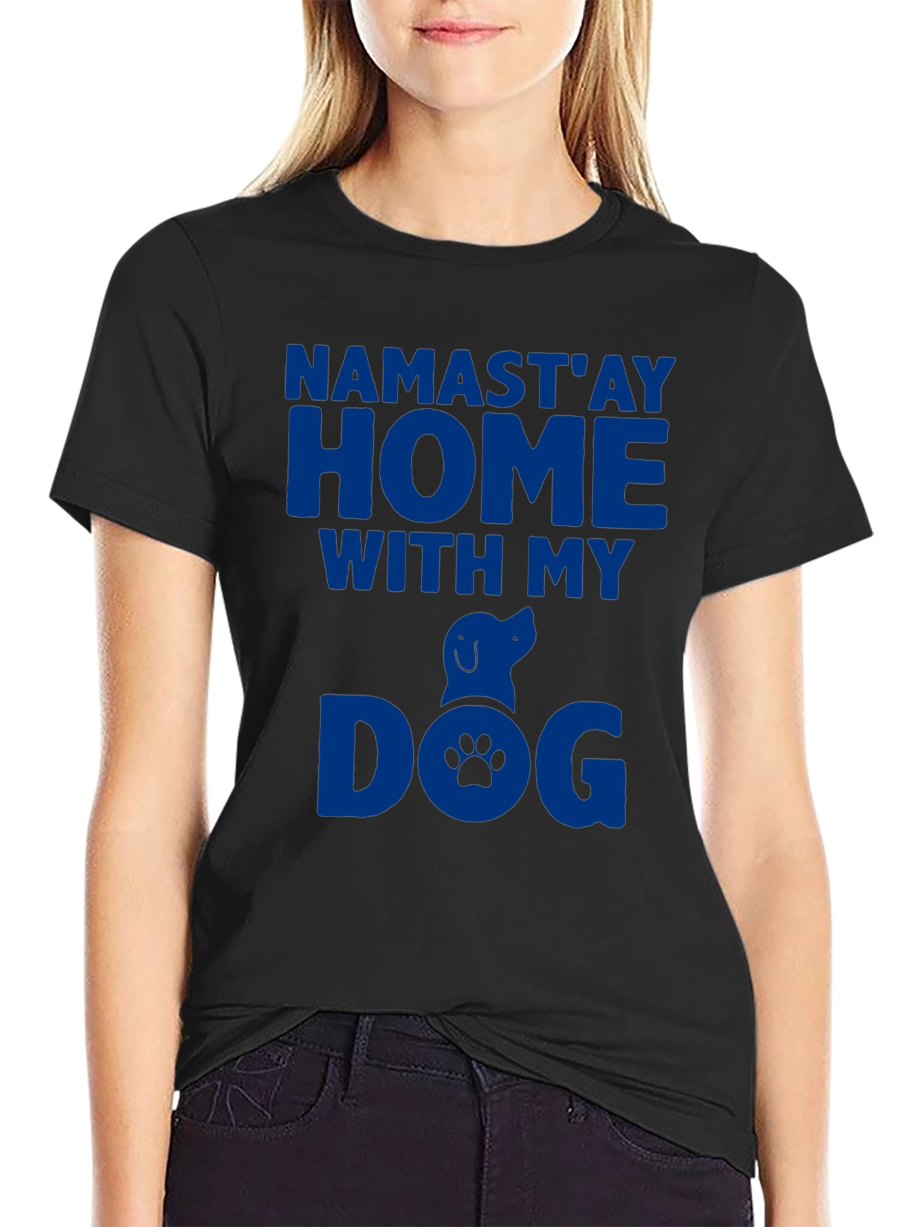 Namastay Home With My Dog Graphic Tee