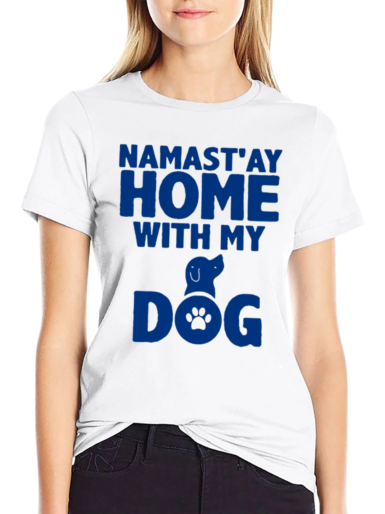 Namastay Home With My Dog Graphic Tee