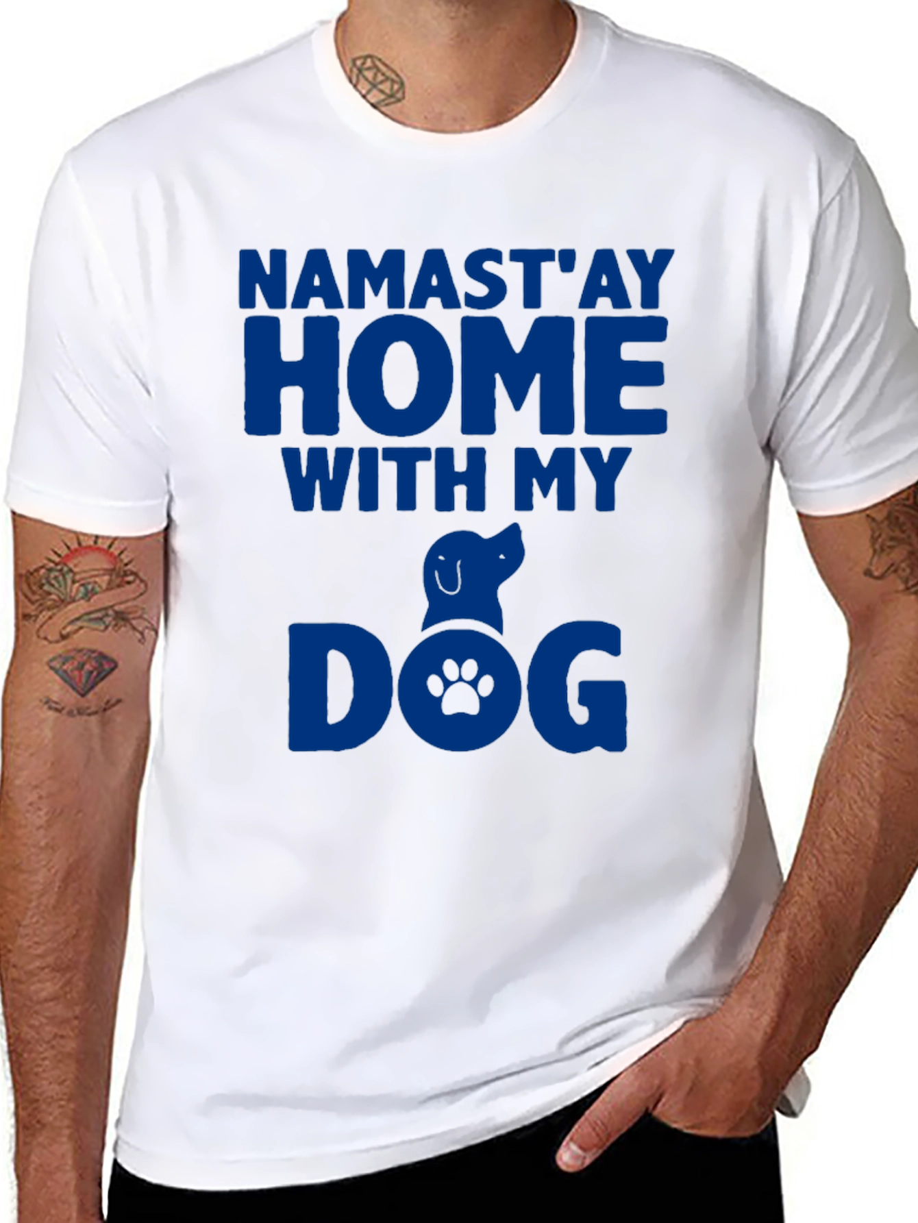 Namastay Home With My Dog Graphic Tee