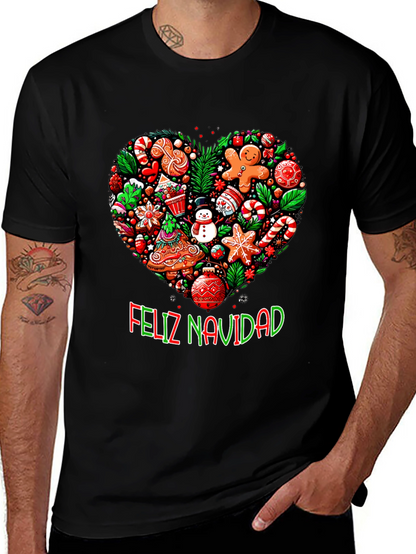 Feliz Navidad Heart Christmas T-Shirt
