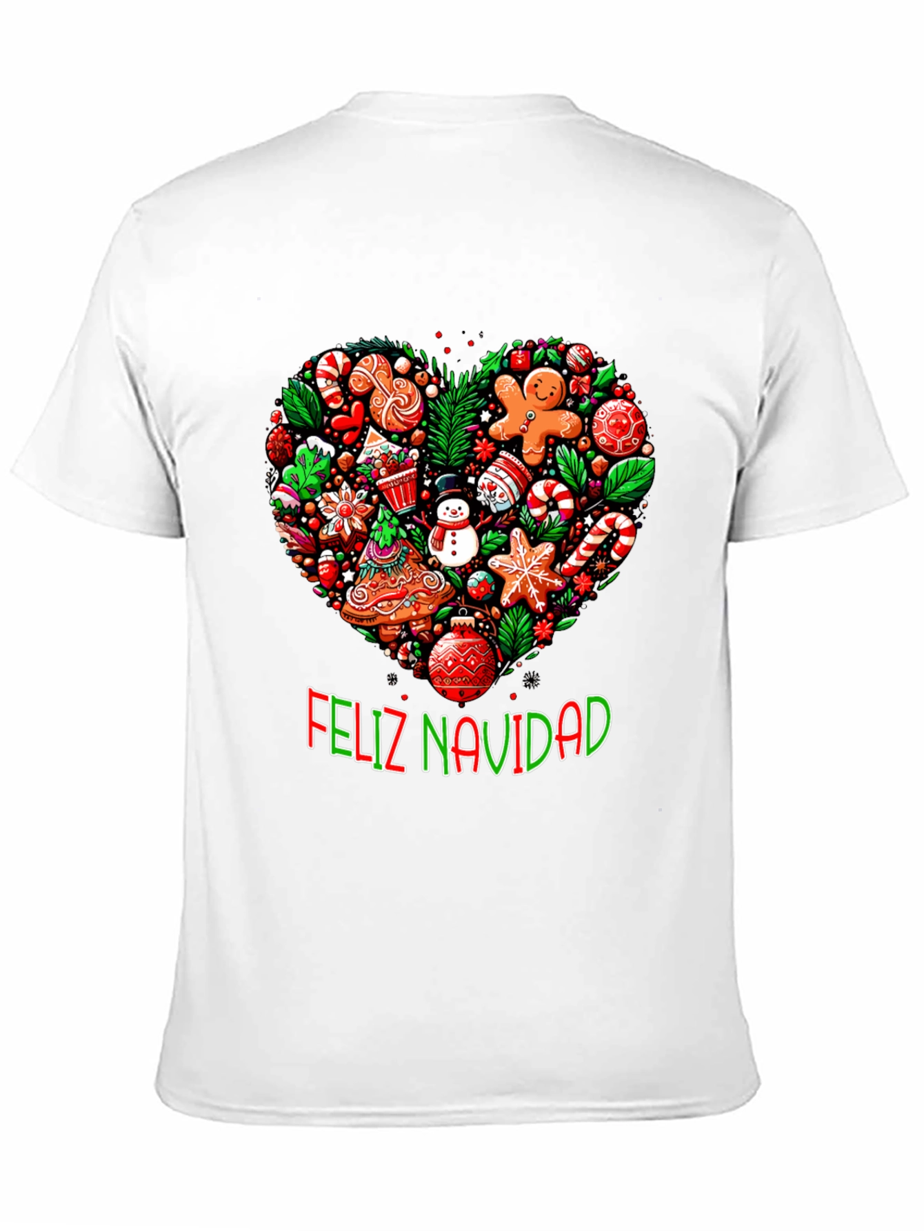 Feliz Navidad Heart Christmas T-Shirt
