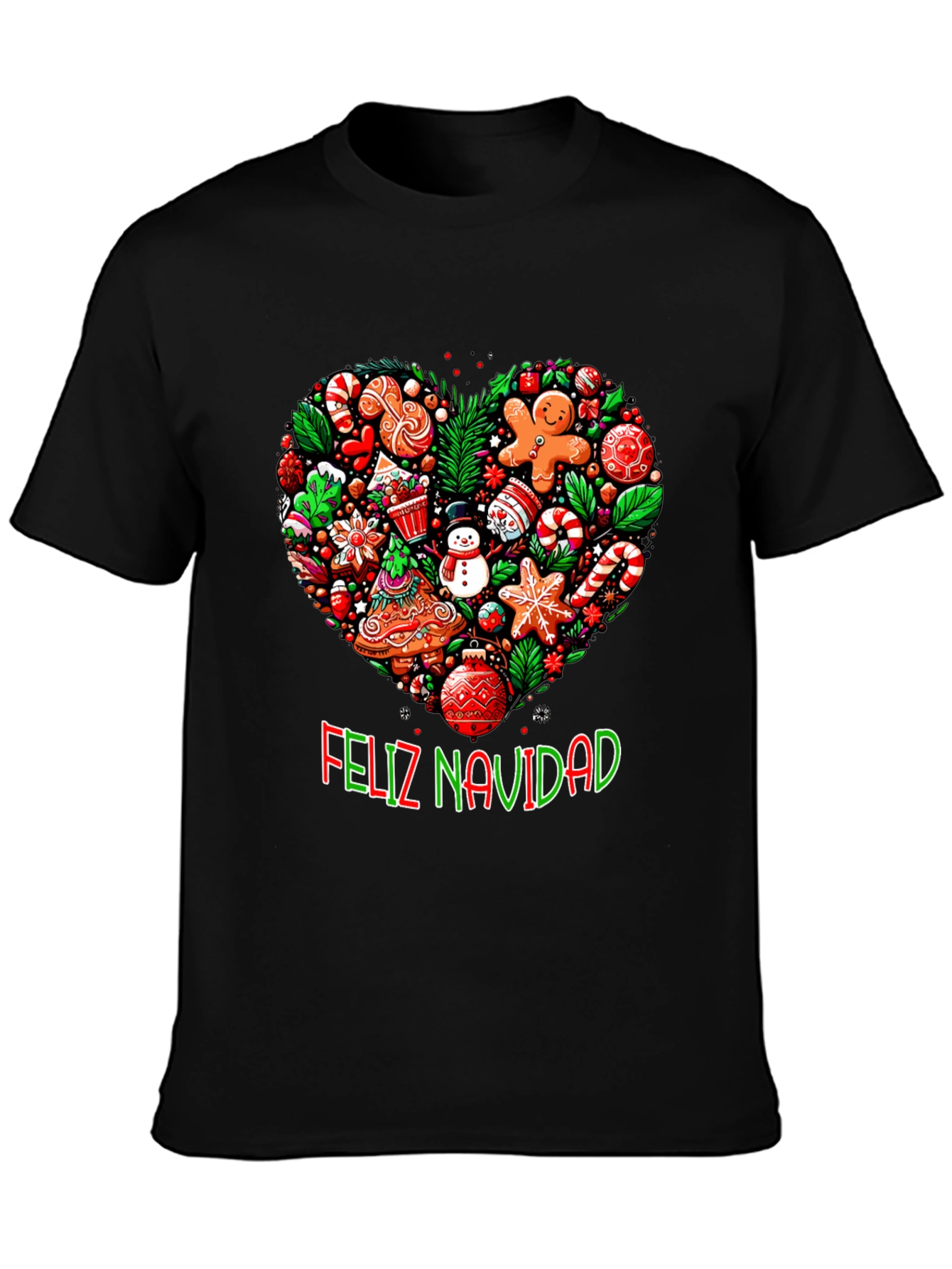 Feliz Navidad Heart Christmas T-Shirt