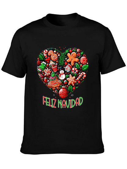 Feliz Navidad Heart Christmas T-Shirt