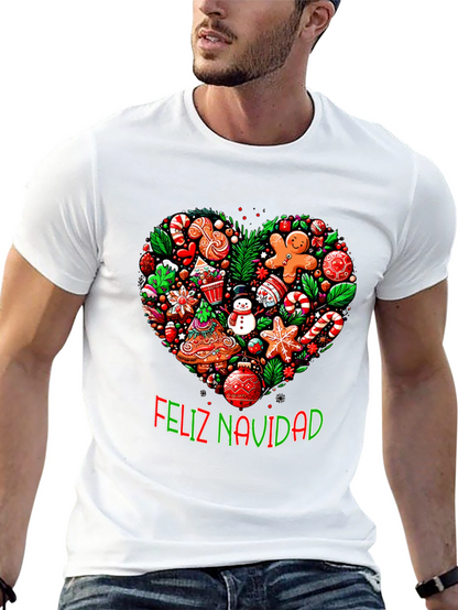 Feliz Navidad Heart Christmas T-Shirt