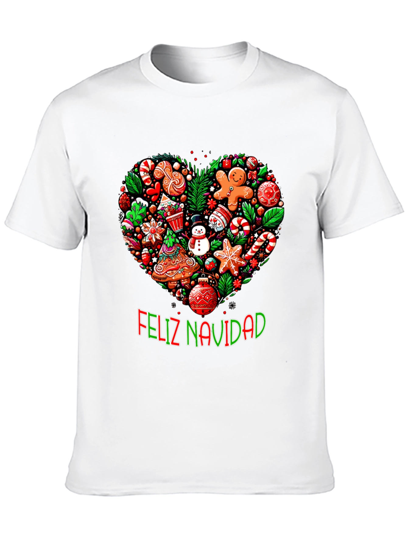Feliz Navidad Heart Christmas T-Shirt