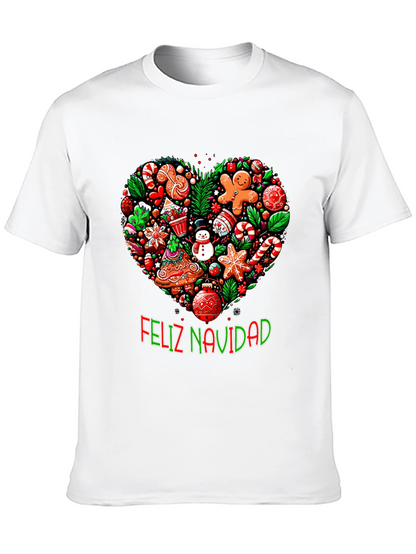 Feliz Navidad Heart Christmas T-Shirt