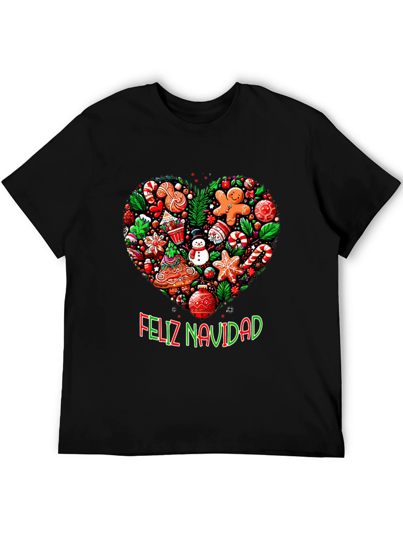 Feliz Navidad Heart Christmas T-Shirt