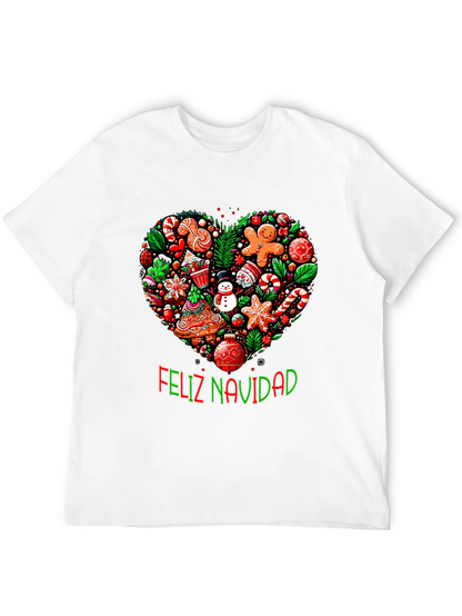 Feliz Navidad Heart Christmas T-Shirt
