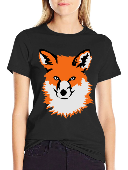 Fox Graphic Black T-Shirt - Unique Animal Tee