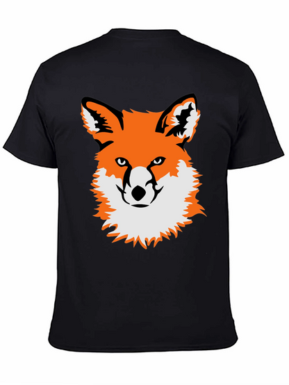 Fox Graphic Black T-Shirt - Unique Animal Tee