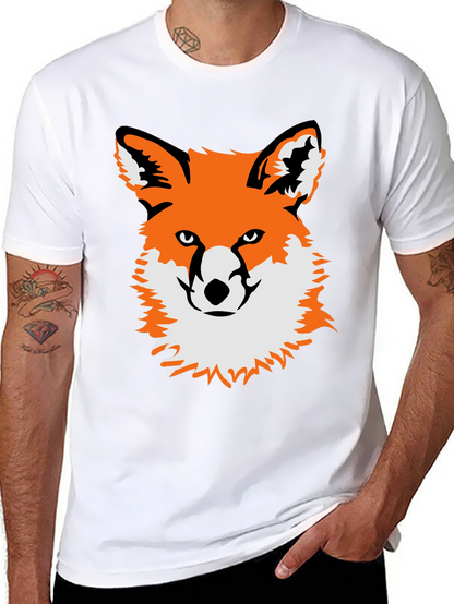 Fox Graphic Black T-Shirt - Unique Animal Tee