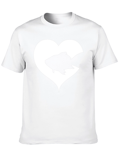 Heart Fish Graphic Tee - Love for Aquatics