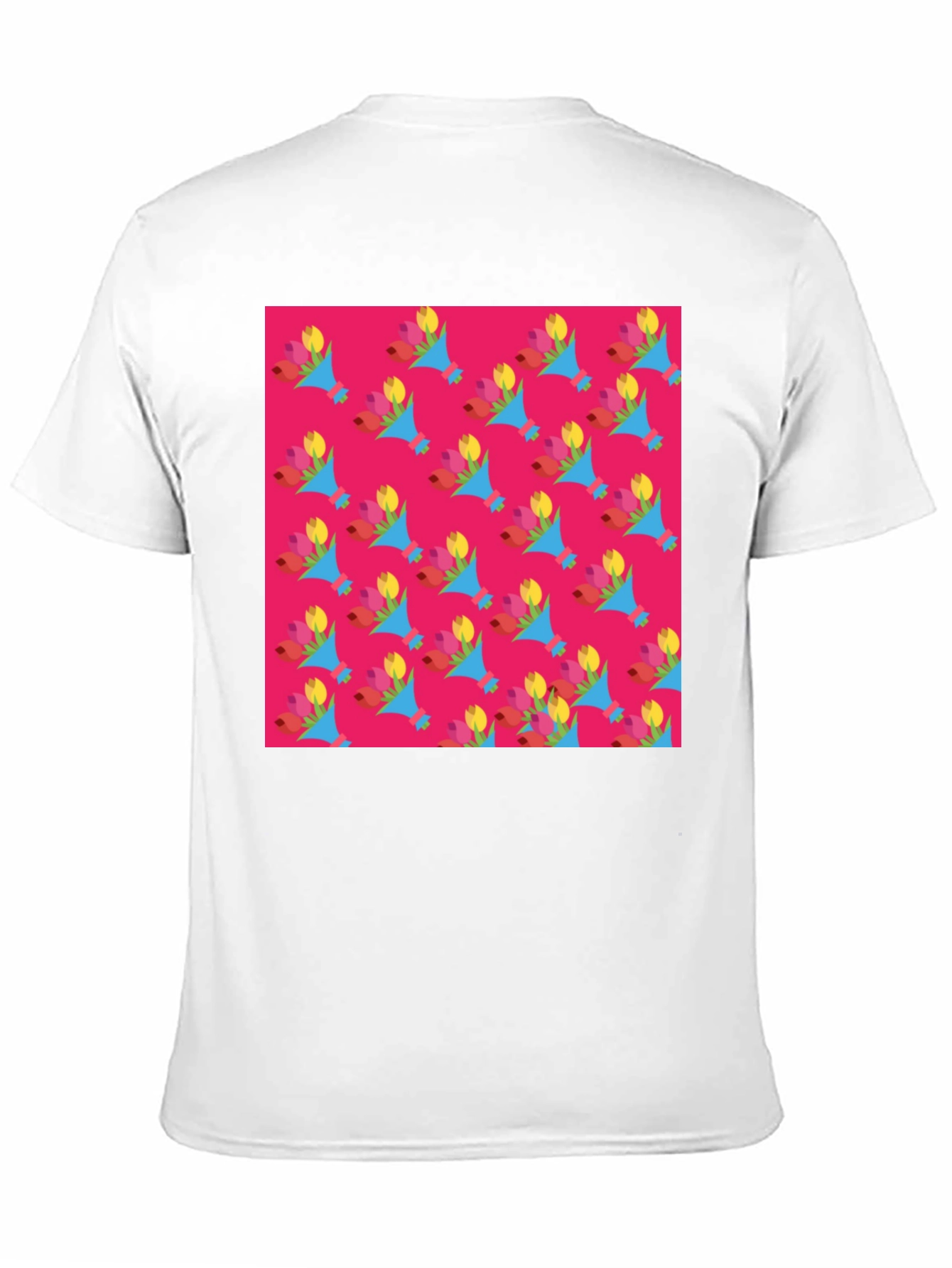 Floral Pattern Crew Neck T-Shirt