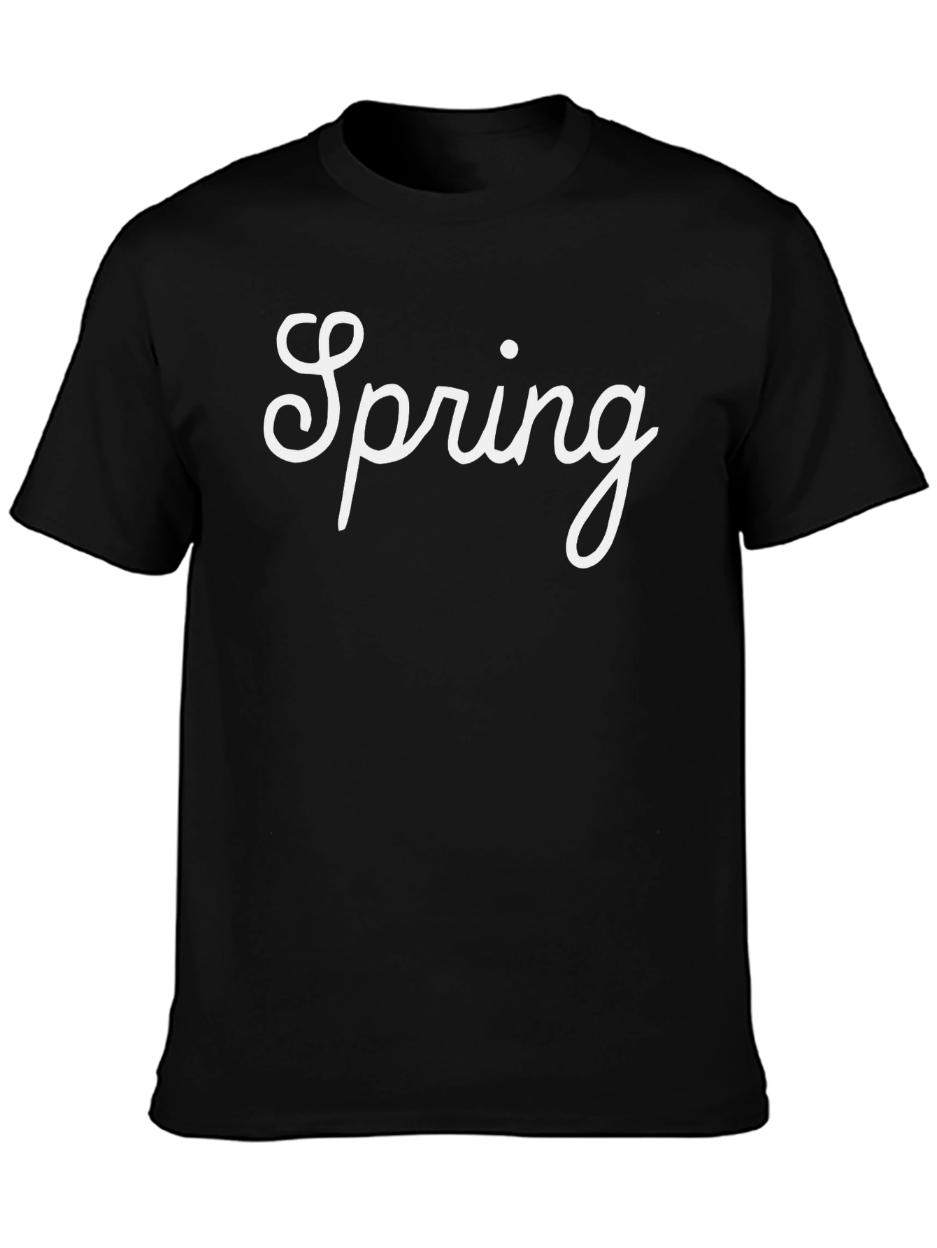 Spring Graphic Tee - Stylish Black T-Shirt
