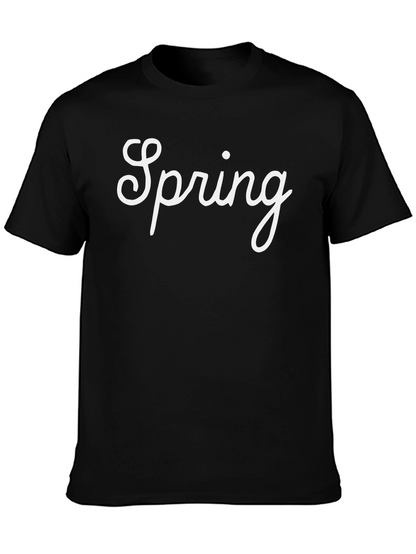 Spring Graphic Tee - Stylish Black T-Shirt