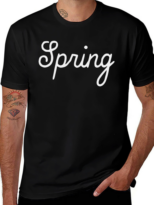 Spring Graphic Tee - Stylish Black T-Shirt