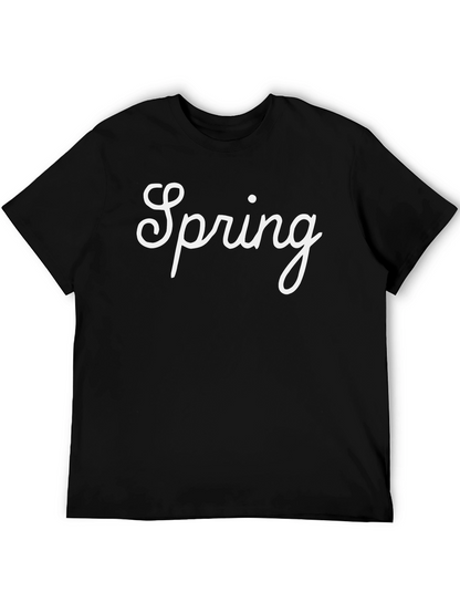 Spring Graphic Tee - Stylish Black T-Shirt