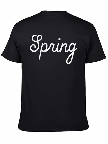 Spring Graphic Tee - Stylish Black T-Shirt