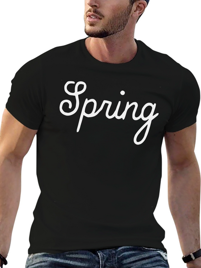 Spring Graphic Tee - Stylish Black T-Shirt