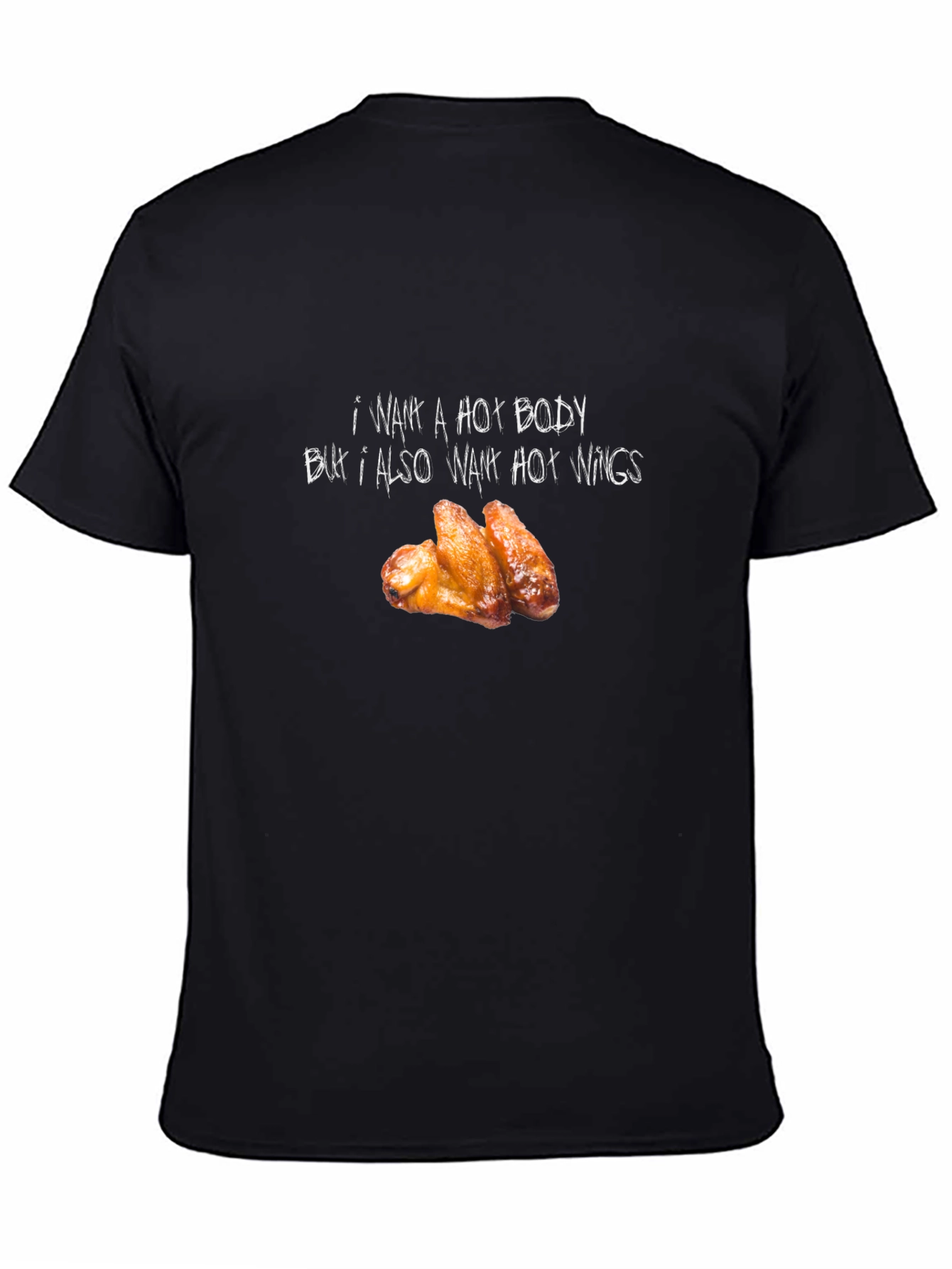 Hot Body & Wings Black Graphic Tee