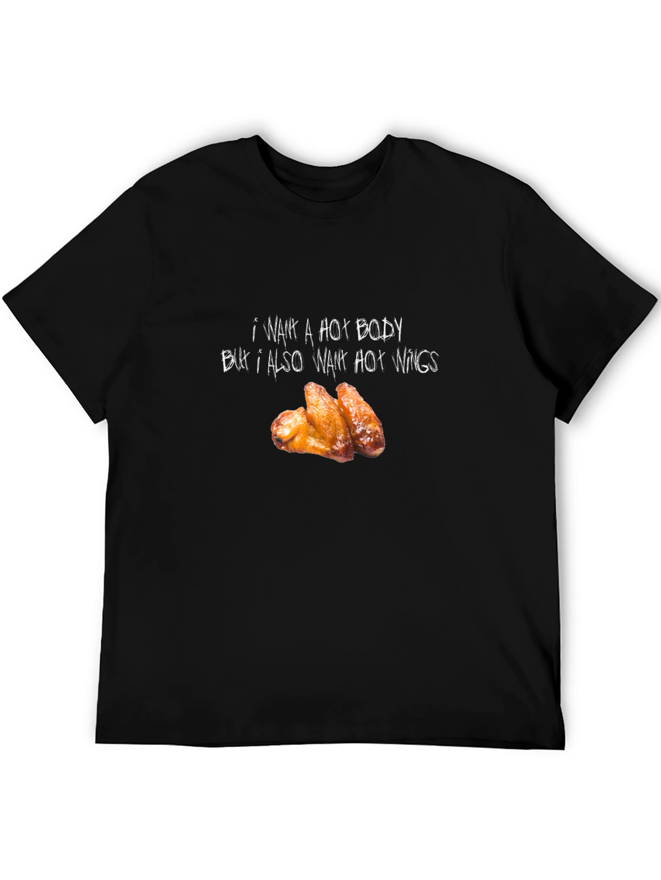 Hot Body & Wings Black Graphic Tee