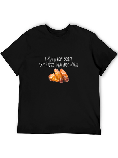 Hot Body & Wings Black Graphic Tee