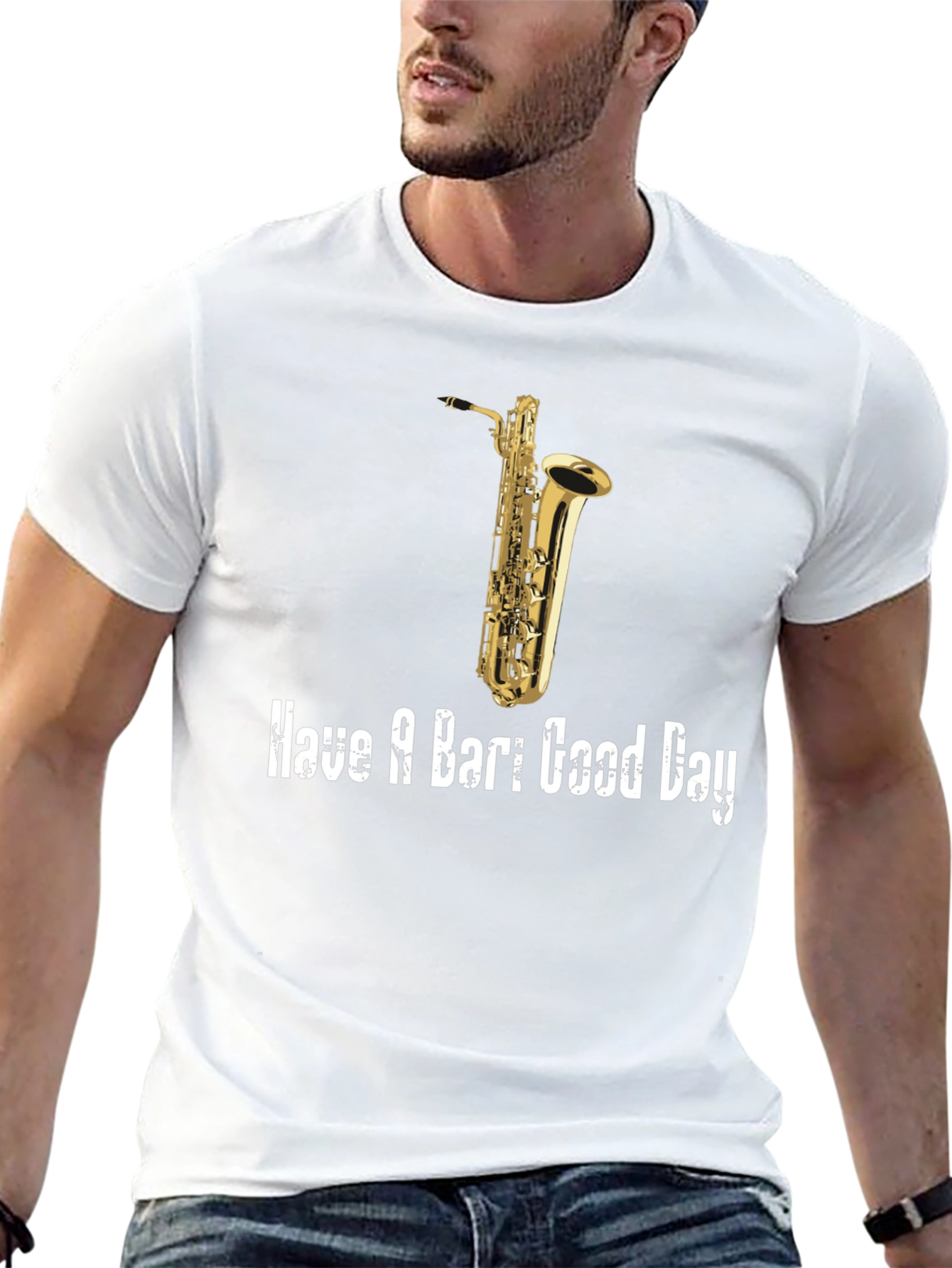 Saxophone T-Shirt: Have a Bari Good Day!