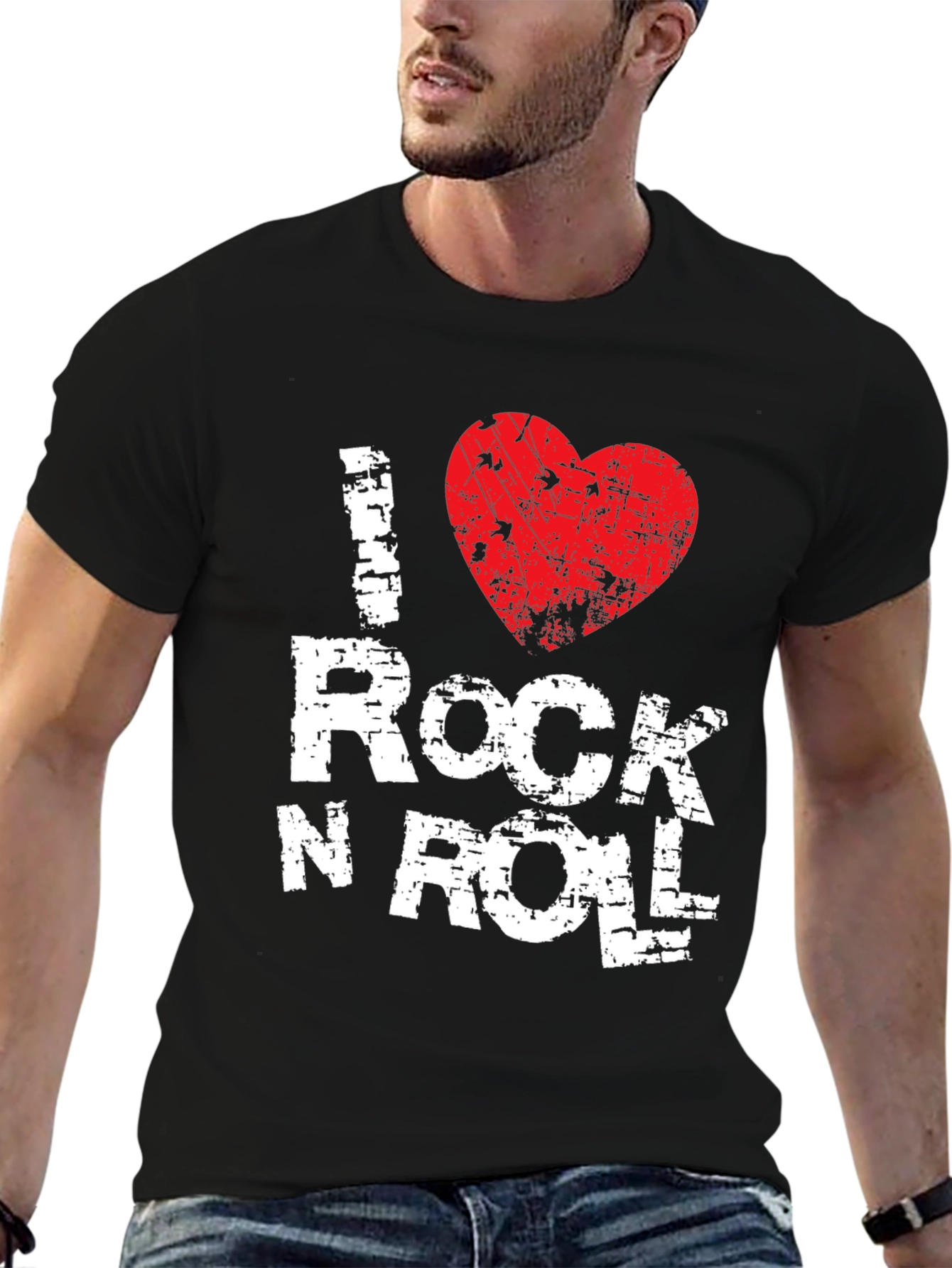 I Heart Rock N Roll T-Shirt - Black